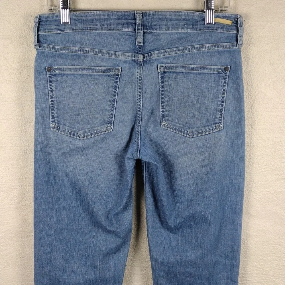 Pilcro and the Letterpress Blue Light Wash Whiskering Mid Rise Straight Leg Jean - Picture 9 of 13